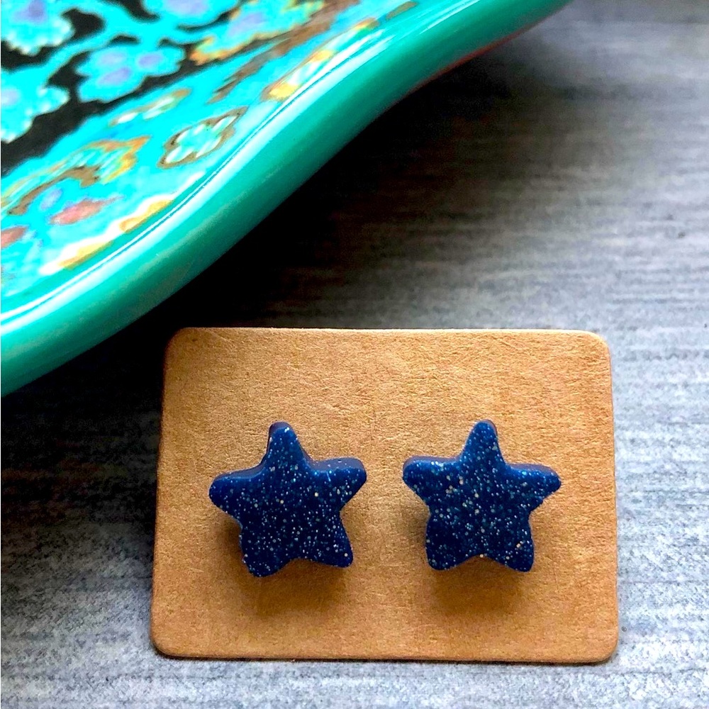 Handmade polymer clay earrings with sterling silver backing